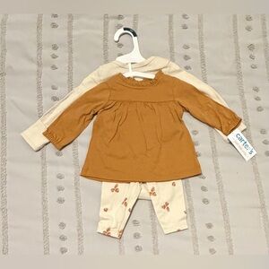 Carters Baby Outfit Set in Mustard and Cream